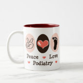 Tasse de pédicure de pédicurie d'amour de paix (Gauche)