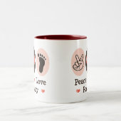 Tasse de pédicure de pédicurie d'amour de paix (Centre)