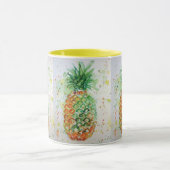 Tasse de peinture aquarelle d'ananas (Centre)
