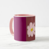 tasse de peinture de fleur rose (Devant gauche)