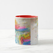Tasse de peinture de Noël licorne arc-en-ciel (Centre)