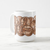 TASSE DE PENNY DE PIÈCE DE MONNAIE (Devant gauche)