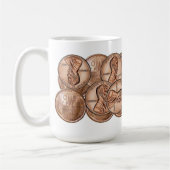 TASSE DE PENNY DE PIÈCE DE MONNAIE (Gauche)
