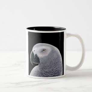 Tasse de perroquet de gris africain