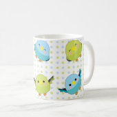 Tasse de perruche de Kawaii Lineolated (Devant droit)