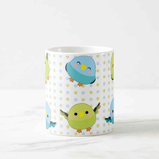 Tasse de perruche de Kawaii Lineolated (Centre)