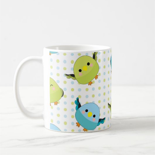 Tasse de perruche de Kawaii Lineolated (Gauche)