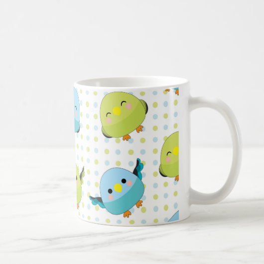 Tasse de perruche de Kawaii Lineolated (Droite)