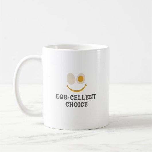 Tasse de petit-déjeuner drôle Choix Œuf-celent (Gauche)