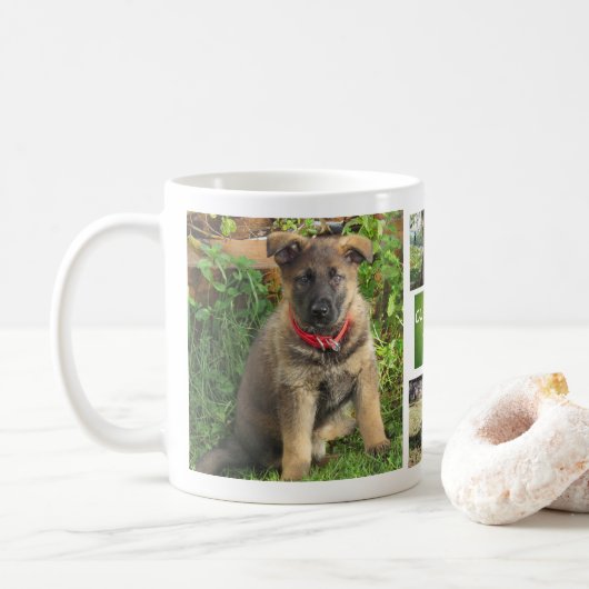 Tasse de photo de collage d'animal familier (Avec donut)