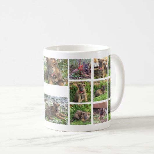 Tasse de photo de collage d'animal familier (Devant droit)
