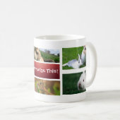 Tasse de photo de collage de lapin (Devant droit)