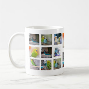 Tasse de photo de collage d'oiseau