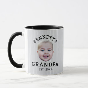 Tasse de photo de grand-père avec visage de bébé p