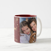 Tasse de photo de Joyeux Noël - ornements élégants (Devant droit)