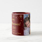 Tasse de photo de Joyeux Noël - ornements élégants (Centre)