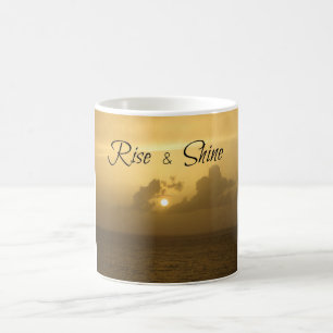 TASSE DE PHOTO DE LEVER DE SOLEIL D'OCÉAN DE