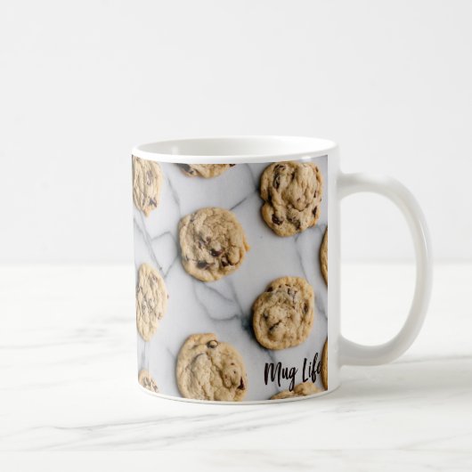 Tasse de photo de motif de gâteau aux pépites de (Droite)