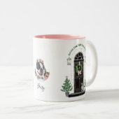 Tasse de photo de Noël de vacances de chien de (Devant droit)