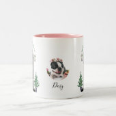 Tasse de photo de Noël de vacances de chien de (Centre)