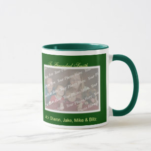 Tasse de photo de salutations de vacances de Noël