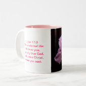 Tasse de photo d'écriture sainte de vers de bible (Devant gauche)