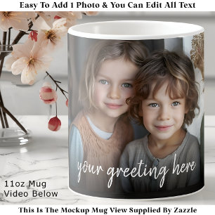 Tasse de photo personnalisée pour la famille, mode