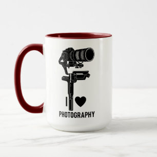 Tasse de photographie avec illustration minimale d