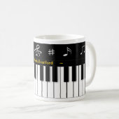 Tasse de piano - personnalisez le nom (Devant droit)