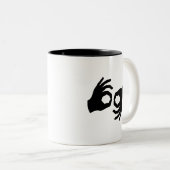 Tasse de pictogramme de langue des signes (Devant droit)