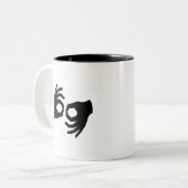 Tasse de pictogramme de langue des signes (Devant gauche)