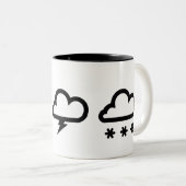 Tasse de pictogramme "de systèmes de temps" (Devant droit)