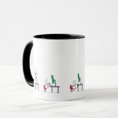 Tasse de Pilates de bureau, blanche (Devant gauche)
