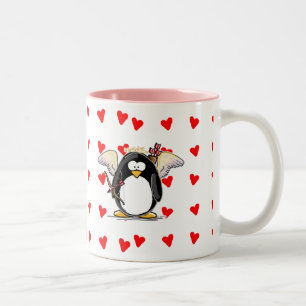 Tasse de pingouin de cupidon