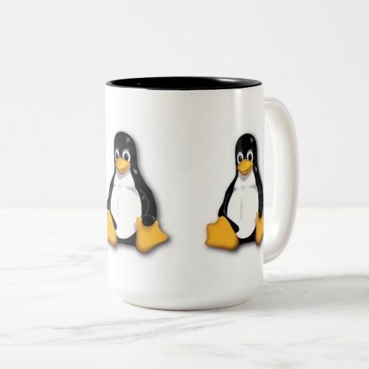Tasse de pingouin de Linux Tux (Devant droit)
