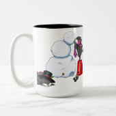 Tasse de pingouin d'hiver (Gauche)