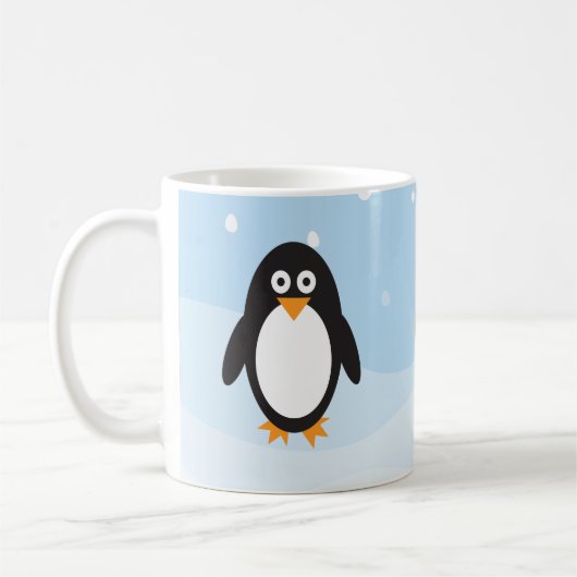Tasse de pingouin personnalisée avec arrière - pla (Gauche)