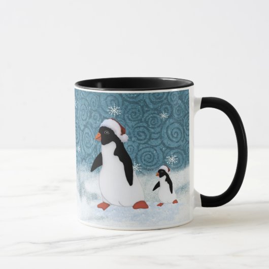 Tasse de pingouins de Père Noël (Droite)