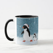 Tasse de pingouins de Père Noël (Gauche)