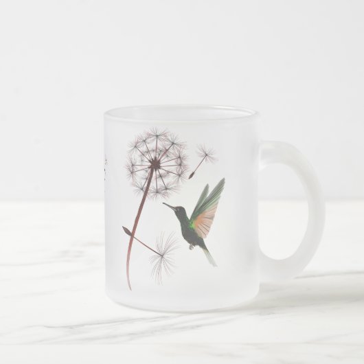 Tasse de pissenlit et de colibri (Droit)