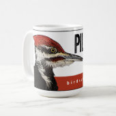 Tasse de pivert de Pileated de bande de Pileated (Devant gauche)