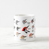 Tasse de piverts de BirdFace (avec des étiquettes) (Centre)