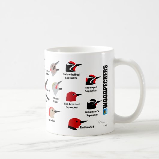 Tasse de piverts de BirdFace (avec des étiquettes) (Droite)
