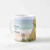Tasse de plage de golden retriever (Devant gauche)