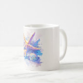 Tasse de plage étoile de mer aquarelle (Devant droit)