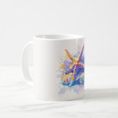 Tasse de plage étoile de mer aquarelle (Devant gauche)