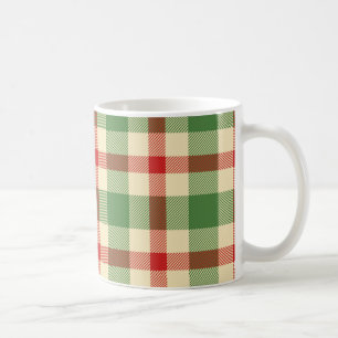 Tasse de plaid de tartan de Noël