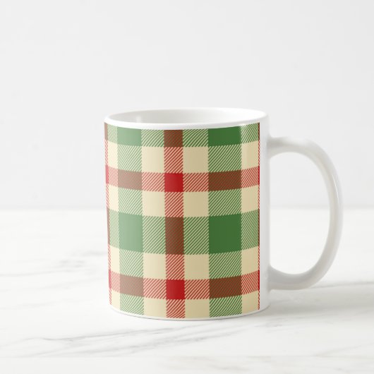 Tasse de plaid de tartan de Noël (Droite)