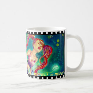 Tasse de plaine de fille d'encre