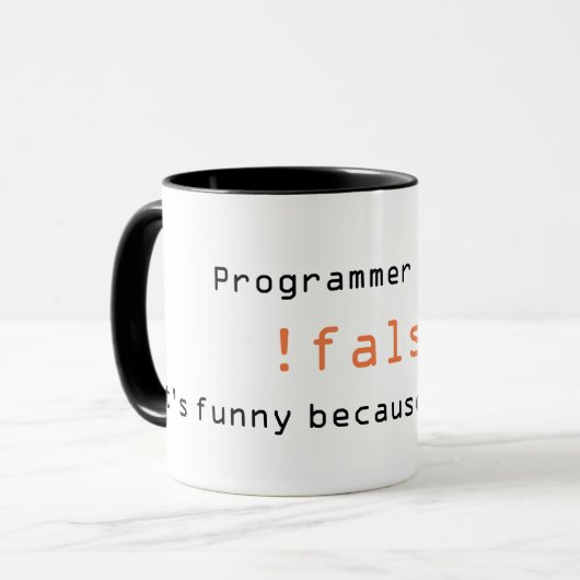 Tasse de plaisanterie de programmeur (Devant gauche)
